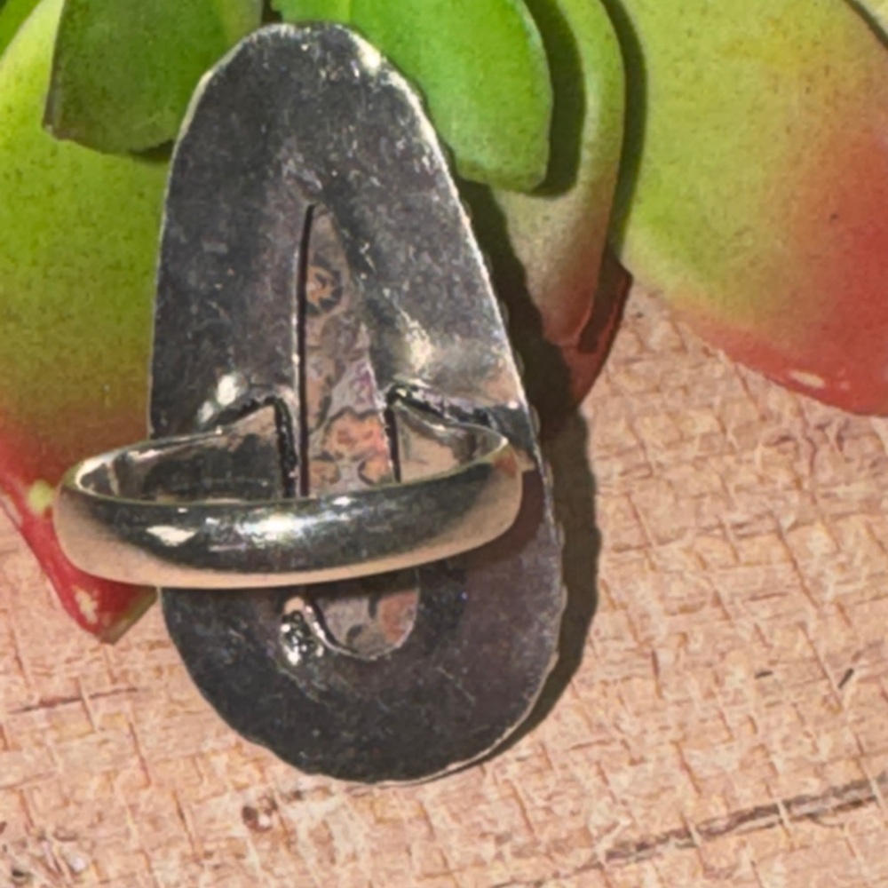 Silver Crazy Lace Agate Ring - image 6